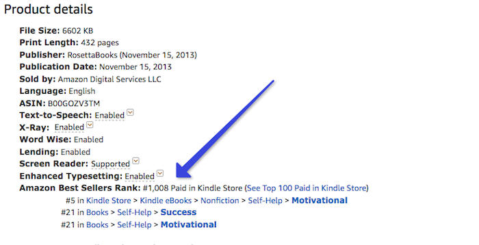 Find a book's best seller rank on Amazon